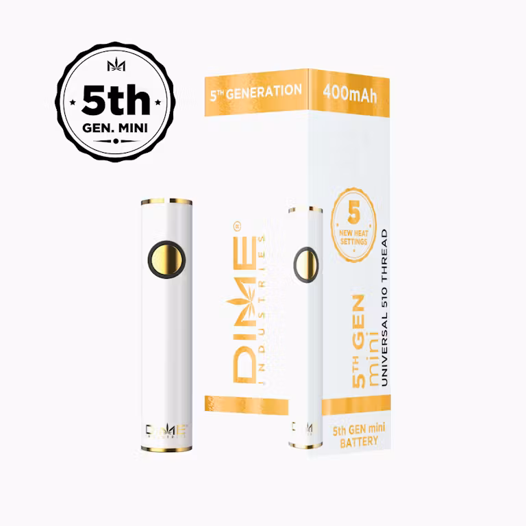 Photograph of product: White 510 Battery | 5th Gen Mini | DIME Industries