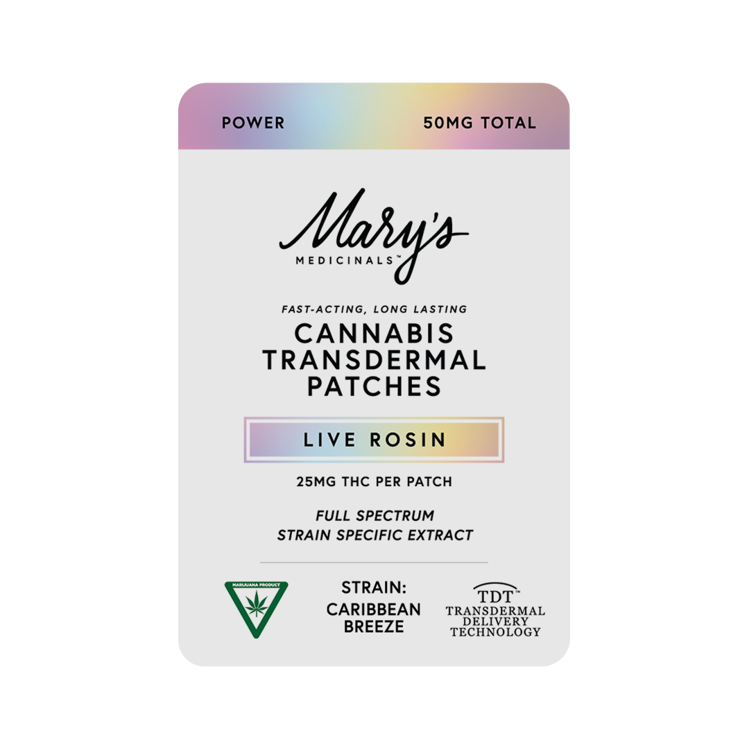Photograph of product: Carribbean Breeze | Transdermal Rosin Patches 25MG Live Rosin | Mary's Medicinals
