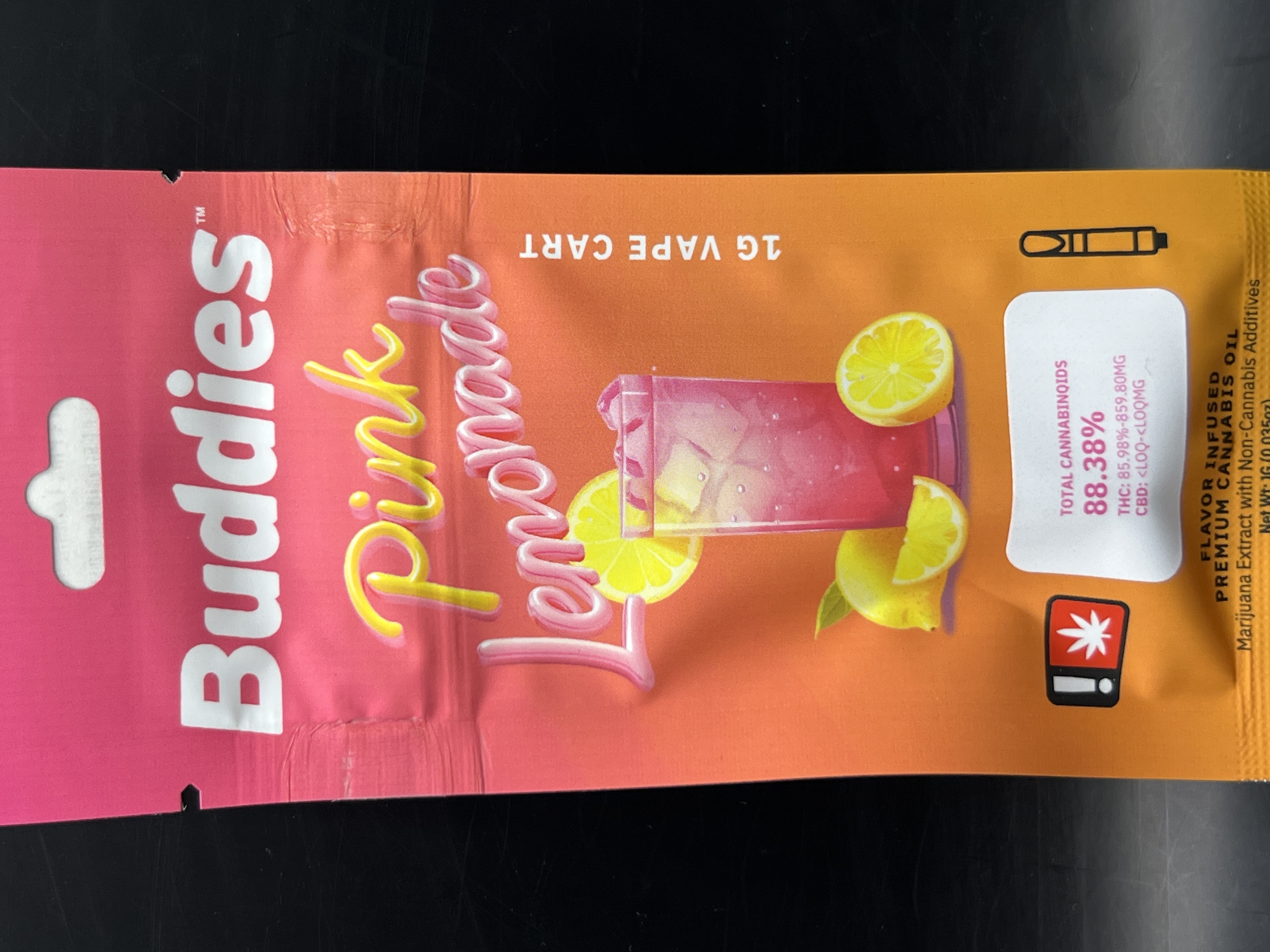 Photograph of product: Buddies Flavors Pink Lemonade Cartridge