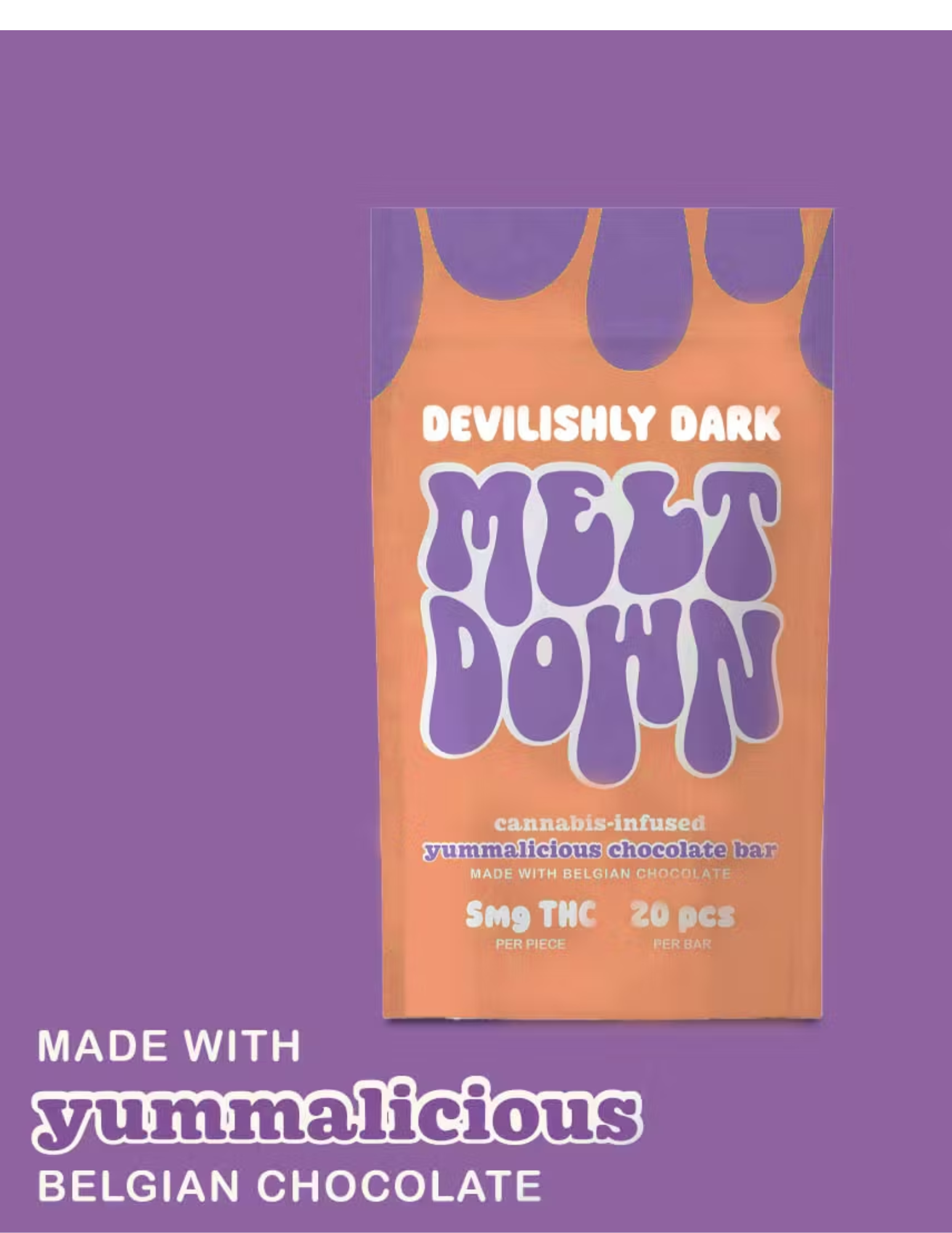 Photograph of product: Meltdown - Dark Chocolate Bar - 20 Pieces