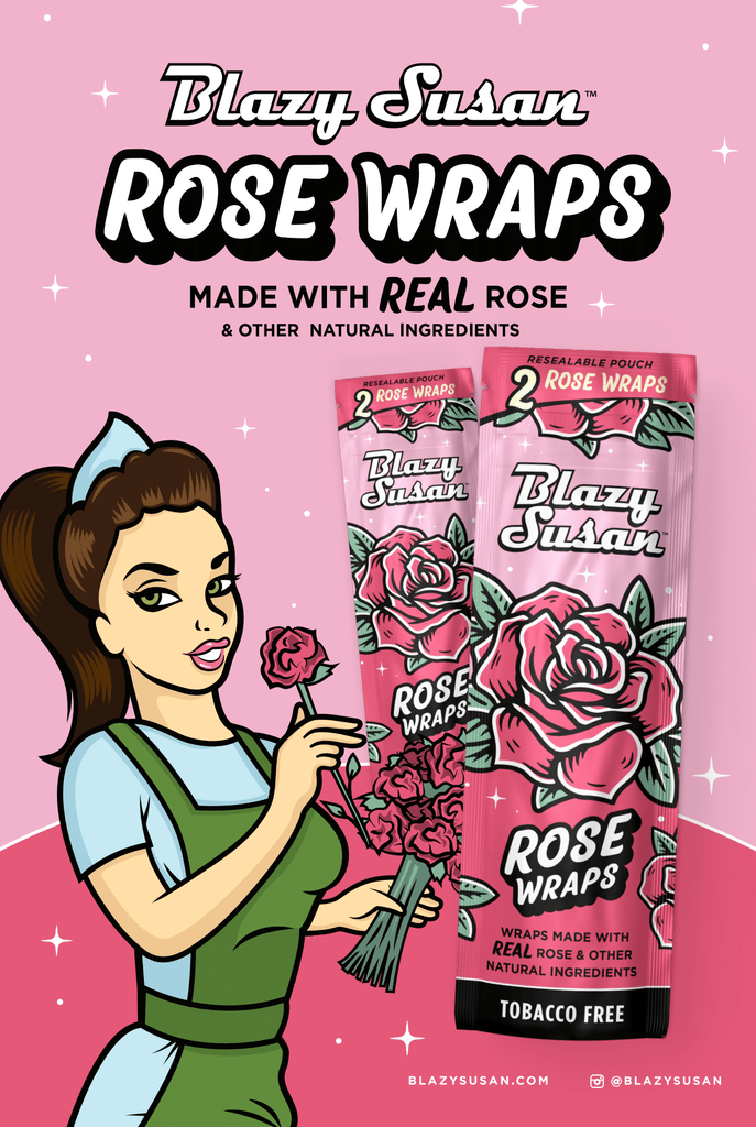 Photograph of Product: Blazy Susan - Natural Rose Wraps - 2pk