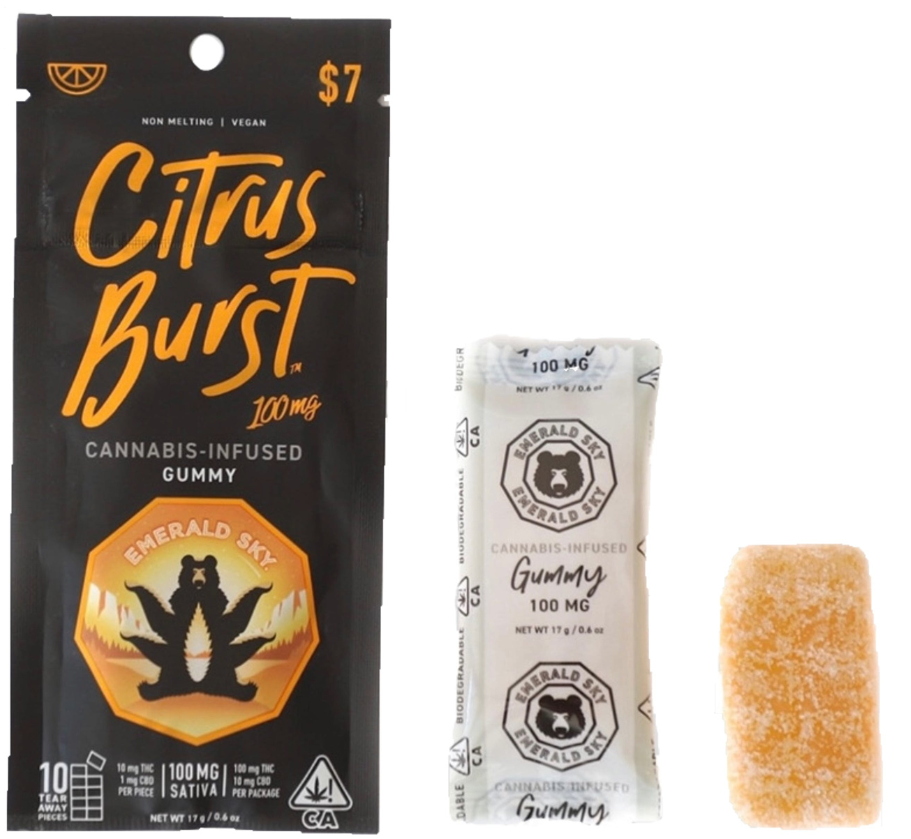 Photograph of product: CITRUS BURST [S] SINGLE GUMMY - 100 MG