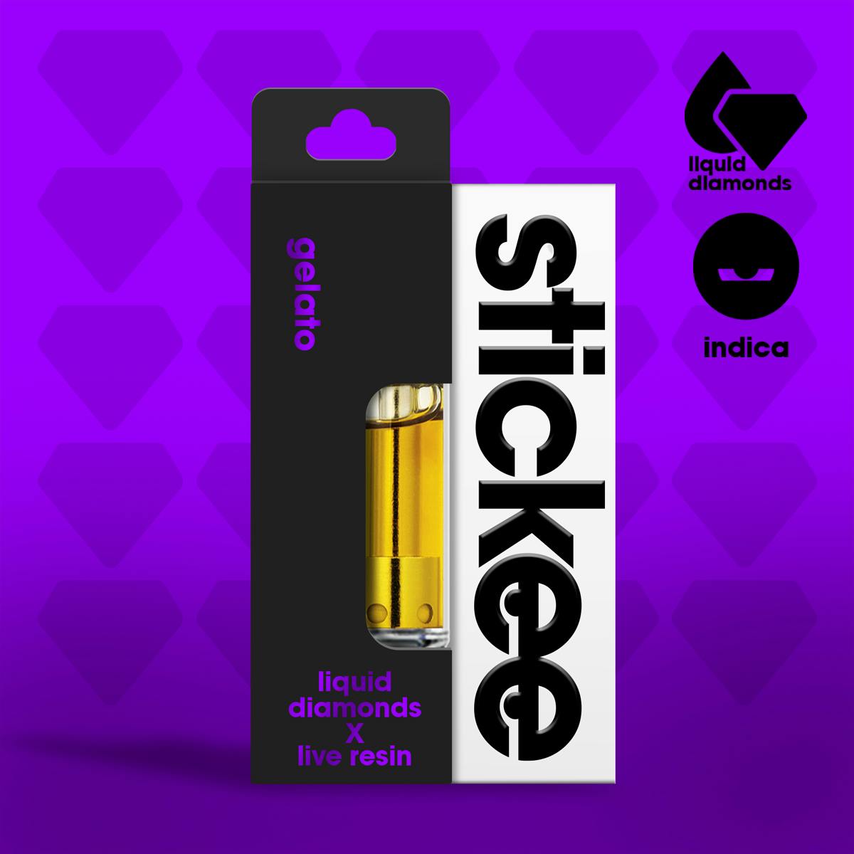 Photograph of product: STICKEE | GELATO - LIVE RESIN X LIQUID DIAMOND CART Oui'd