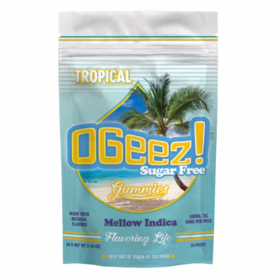 Photograph of product: OGEEZ! Sugar Free Tropical Mellow Oui'd (10pk) 100mg