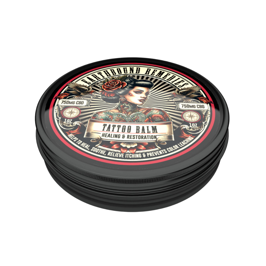 Photograph of product: Earthbound Remedies | Tattoo Balm | 1:1 CBD:CBG | 750mg