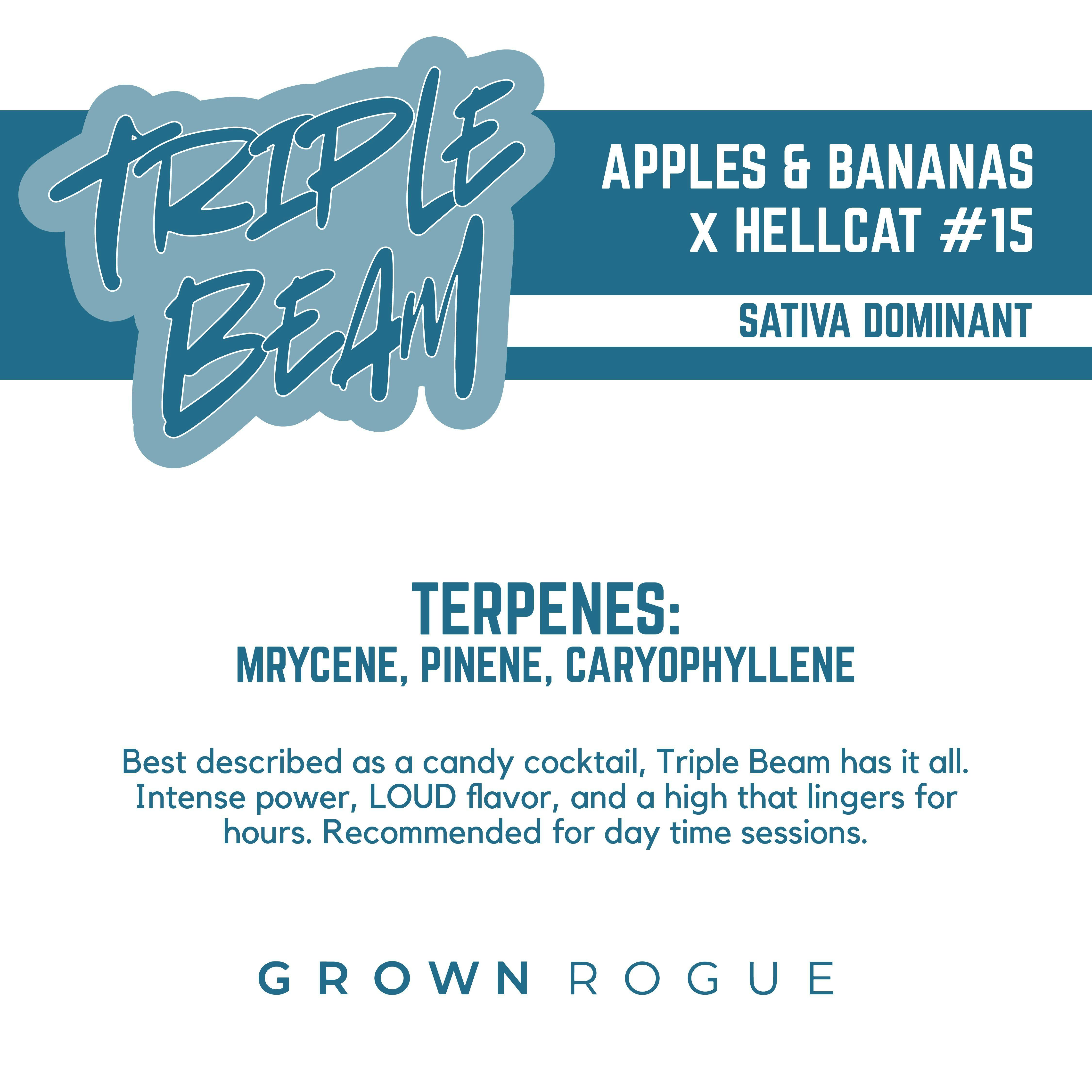 Photograph of product: Grown Rogue | Triple Beam | 3.5g Flower