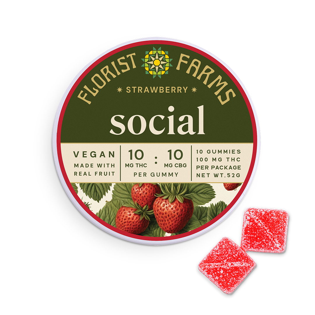 Photograph of product: Florist Farms | Edible | Strawberry TH-oui: CBG Gummy | 100mg