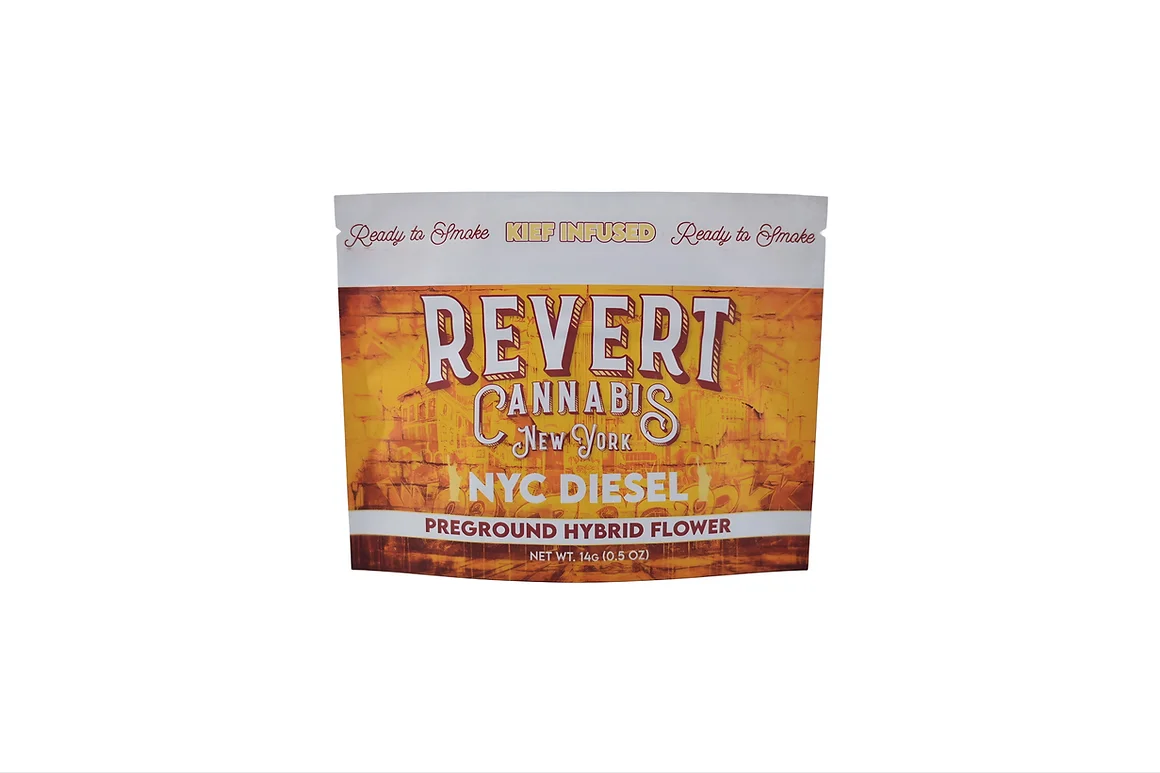 Photograph of product: Revert Oui'd | NYC Diesel | Kief-Infused Ground Flower | 14g
