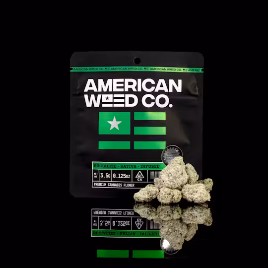 Photograph of Product: American Weed Co. - Diamond Infused Flower - Lemon Cherry Gelato - 3.5g