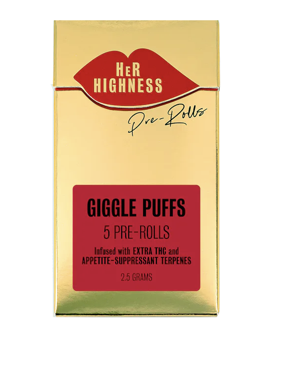 Photograph of product: Her Highness | Giggle Puffs | Infused | 5pk | 2.5g