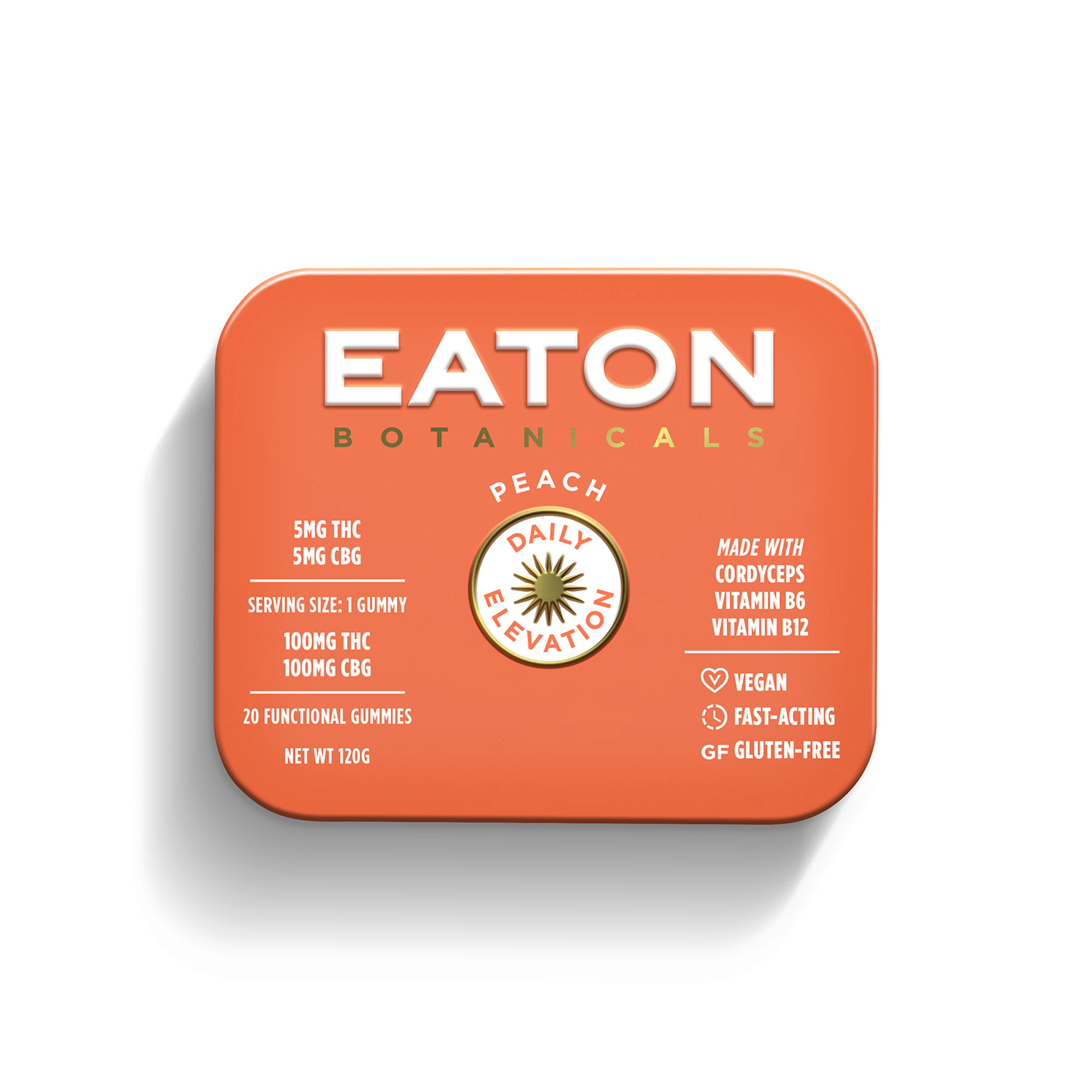 Photograph of product: Eaton | Daily Elevation - Peach | Oui'd | Edible | 20pk
