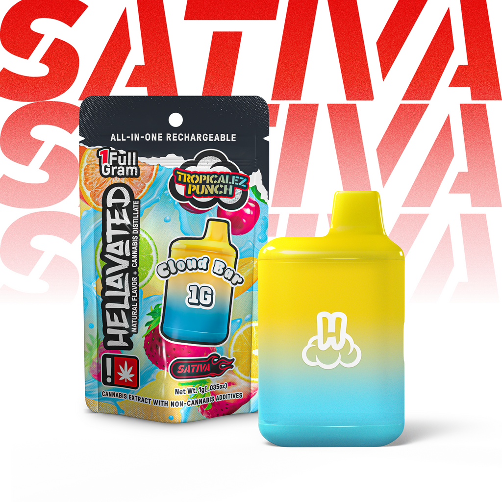 Photograph of product: Hellavated 1g Cloud Bar | Tropicalez Punch