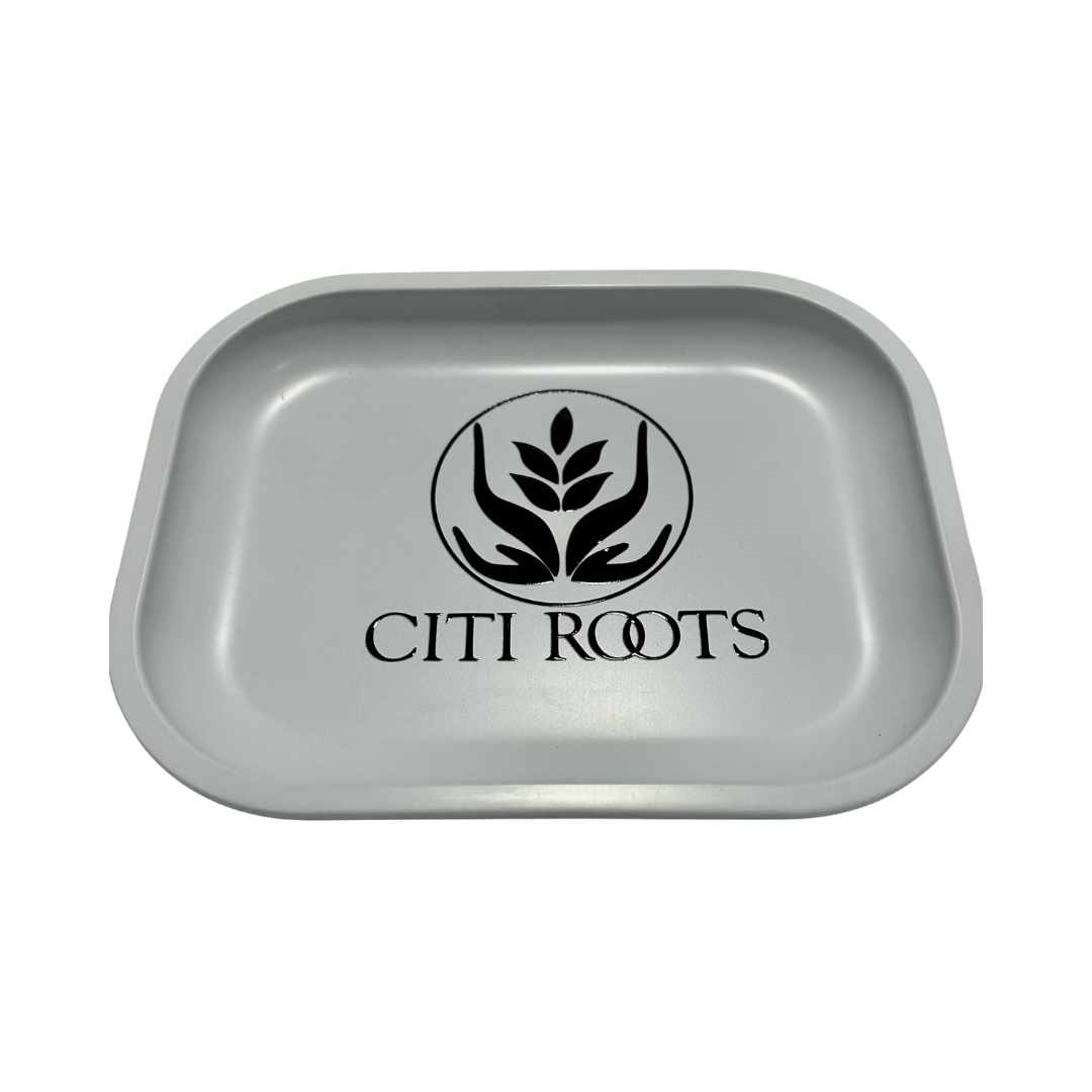 Photograph of product: Citi Roots Metal Rolling Tray- White
