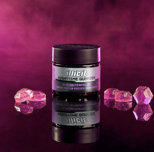 Photograph of product: illicit | Slaughtermelon Nighttime Gummies | 10pk/100mg