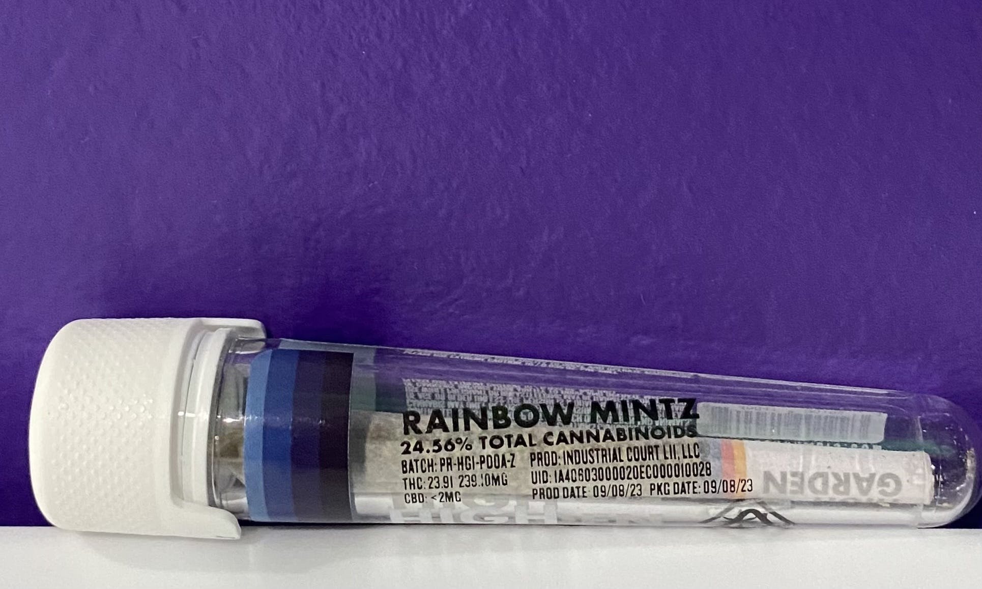 Photograph of product: High Garden - Rainbow Mintz 1g Pre Roll
