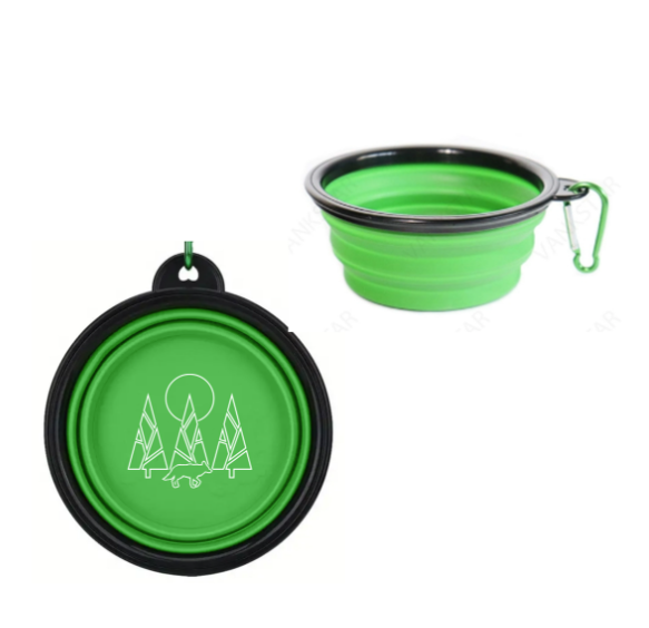 Photograph of product: Silicone Collapsible Pet Bowl With Carabiner