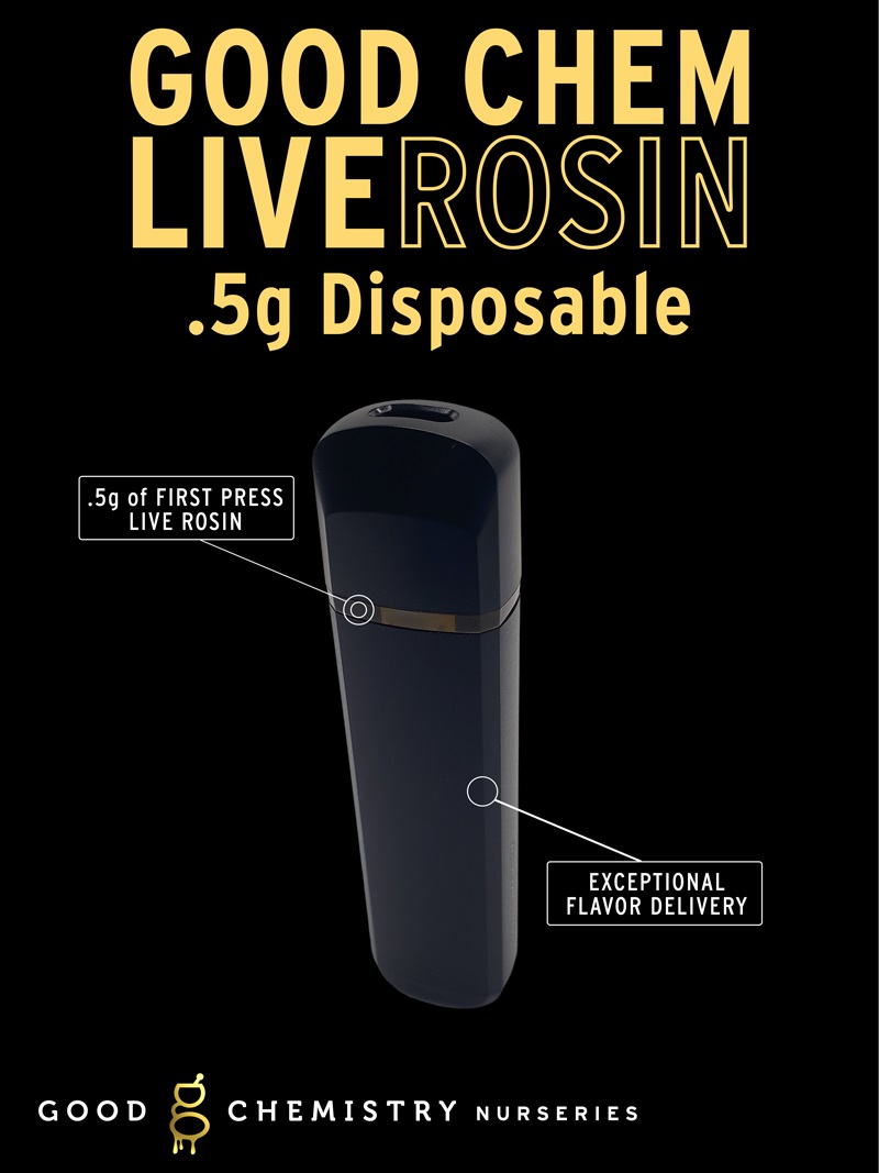 Photograph of product: Chocolate Chem Live Rosin Disposable Vape | 0.5g - Good Chemistry