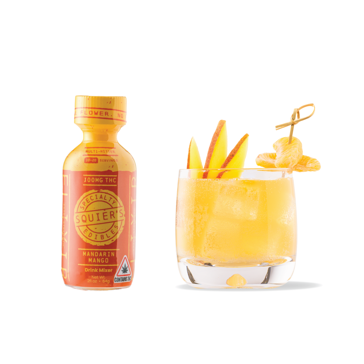 Photograph of product: Squier's: Mandarin Mango 200mg au chocolat Rosin Drink Mixer