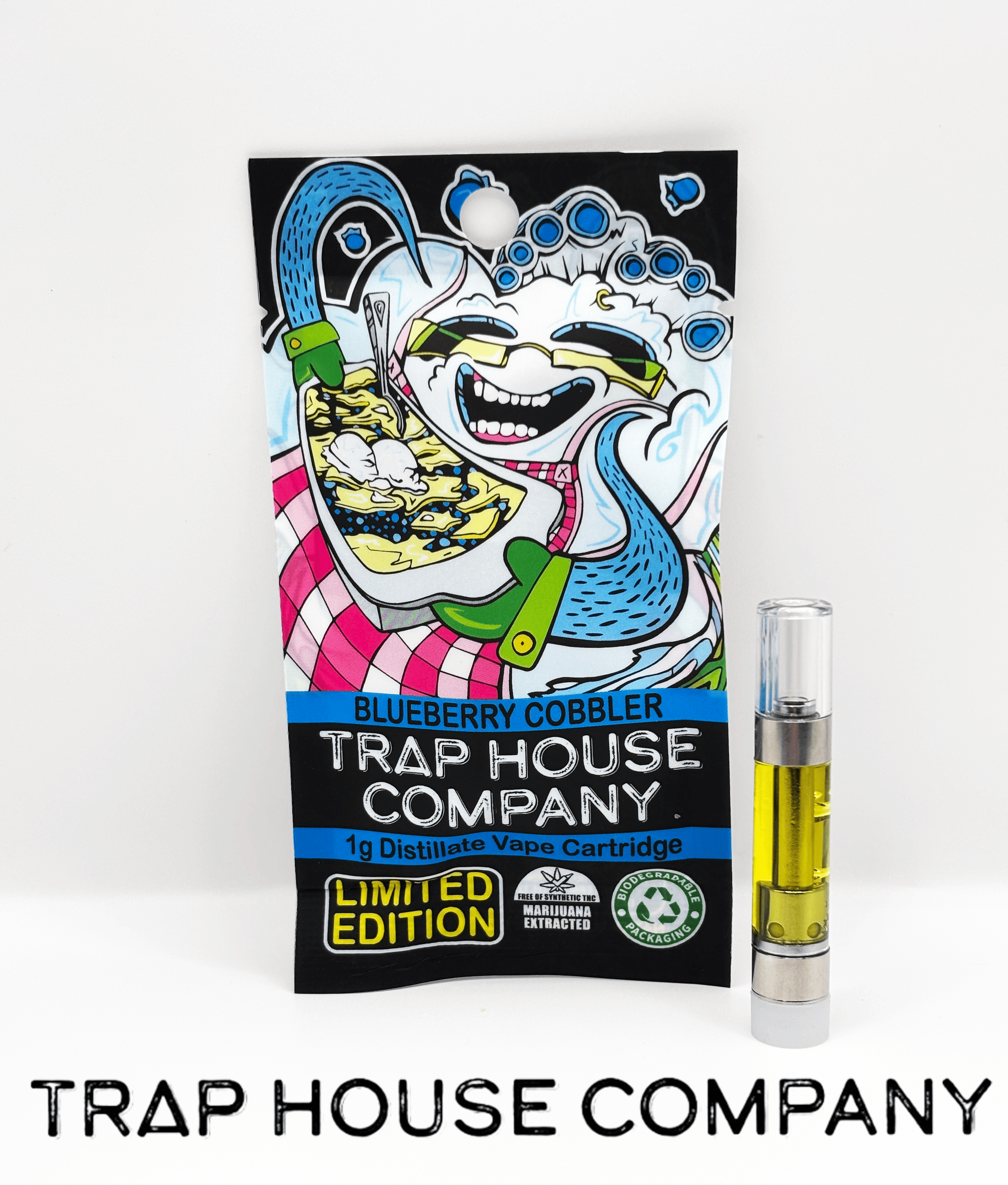 Photograph of product: Trap House Company - 1g Cart - Blueberry Cobbler Oui'd
