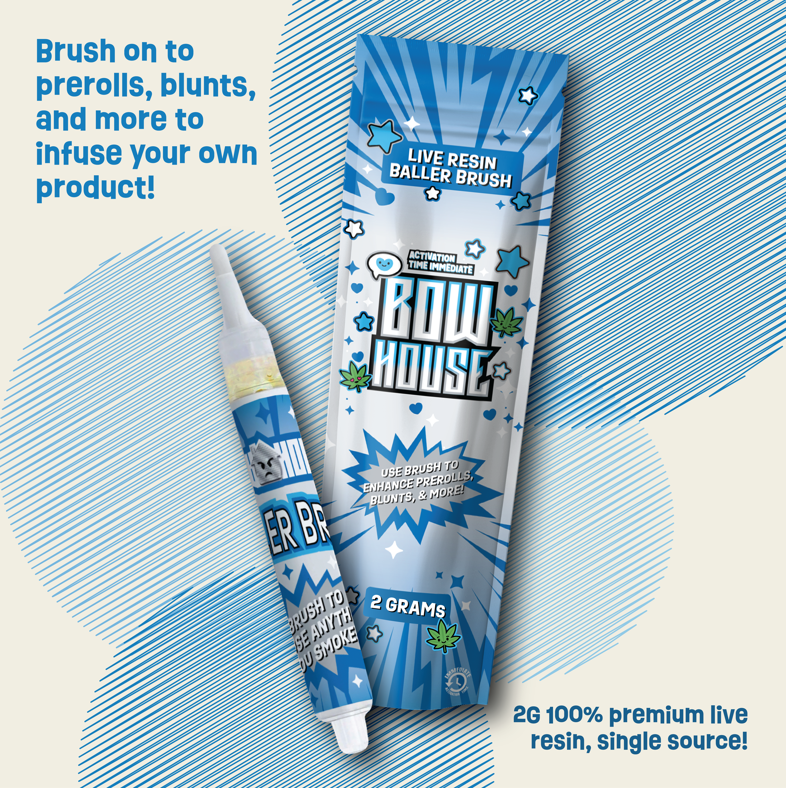 Photograph of product: BowHouse | Peanut Butter Breath Live Resin Brush