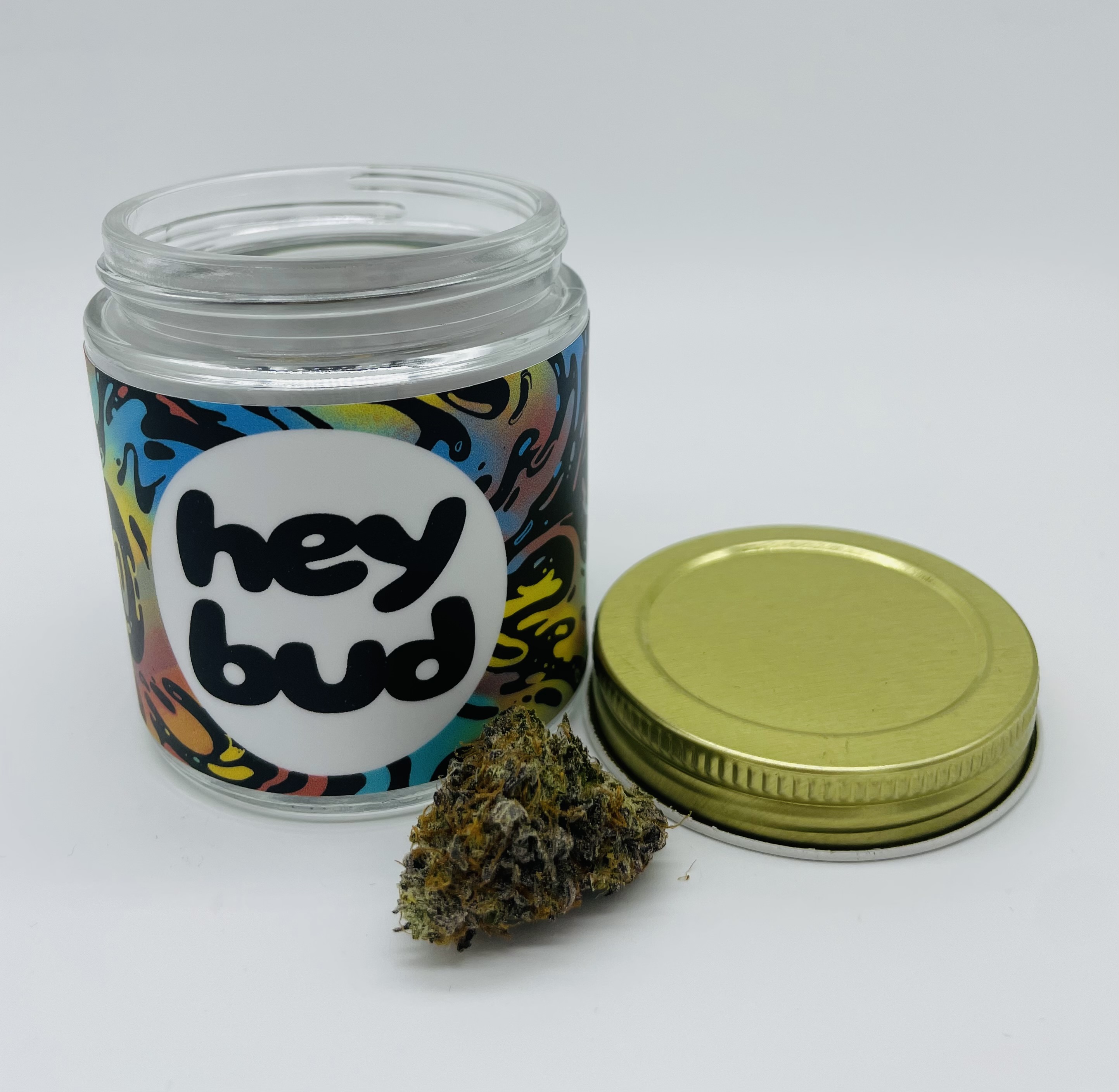 Photograph of product: Hey Bud | GMO | Flower | 3.5g |  27.49% TH-oui