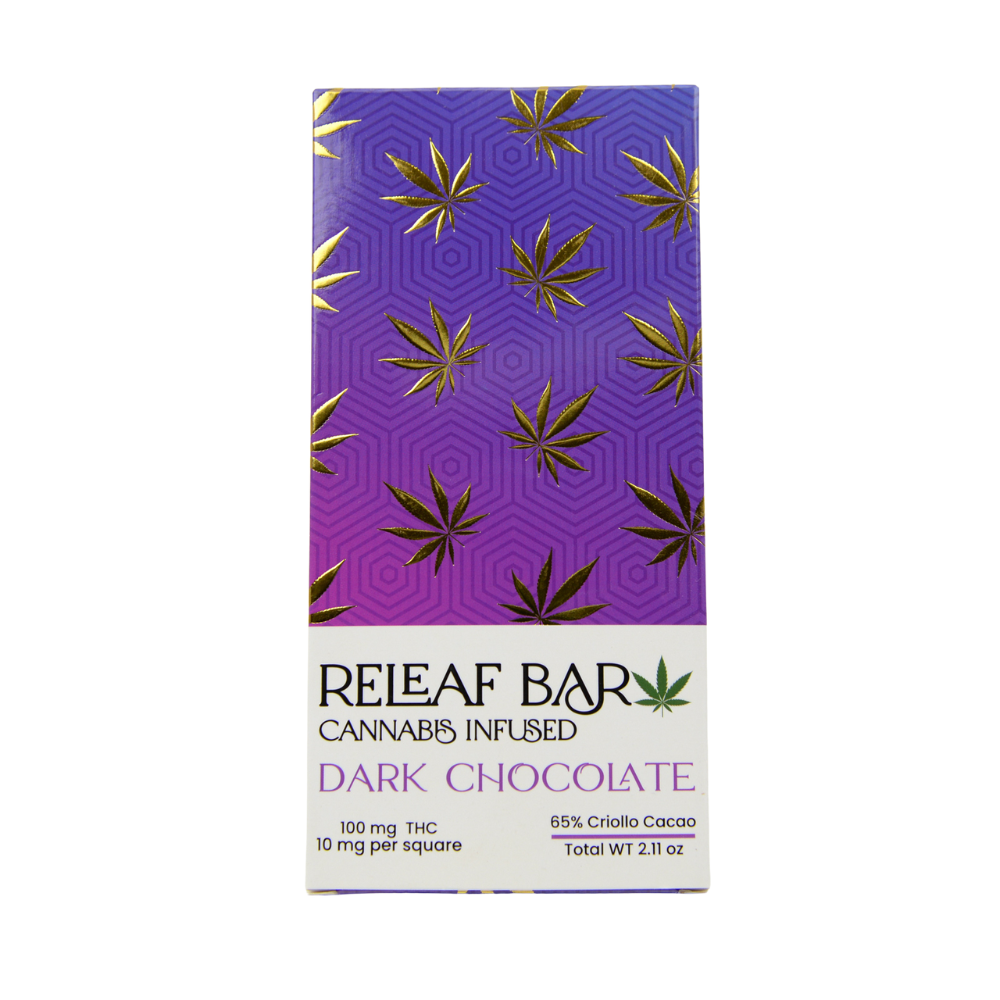 Photograph of product: Releaf Bar Dark Chocolate | 100mg