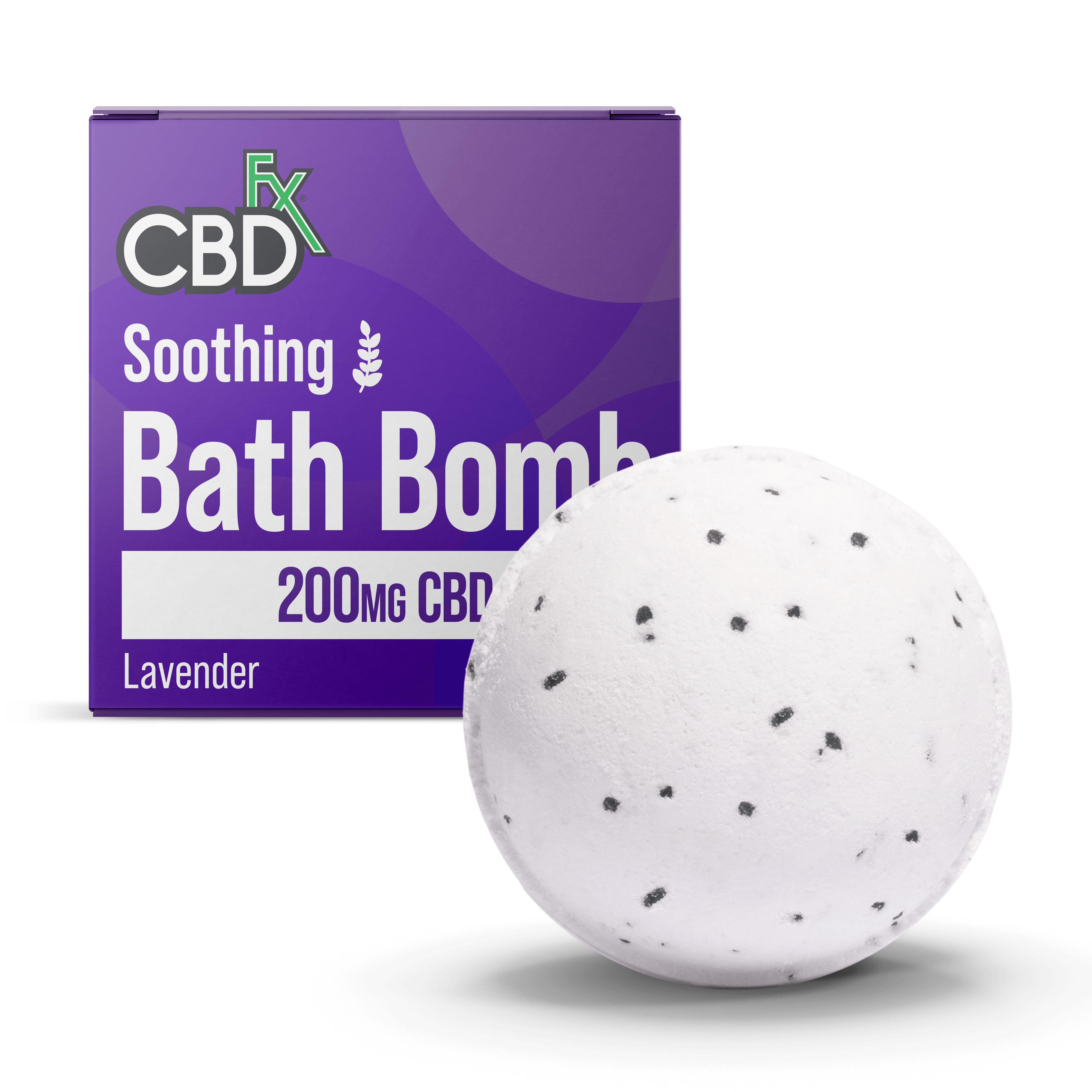 Photograph of product: CBDfx | CBD Soothing Bath Bomb - Lavender | 200mg