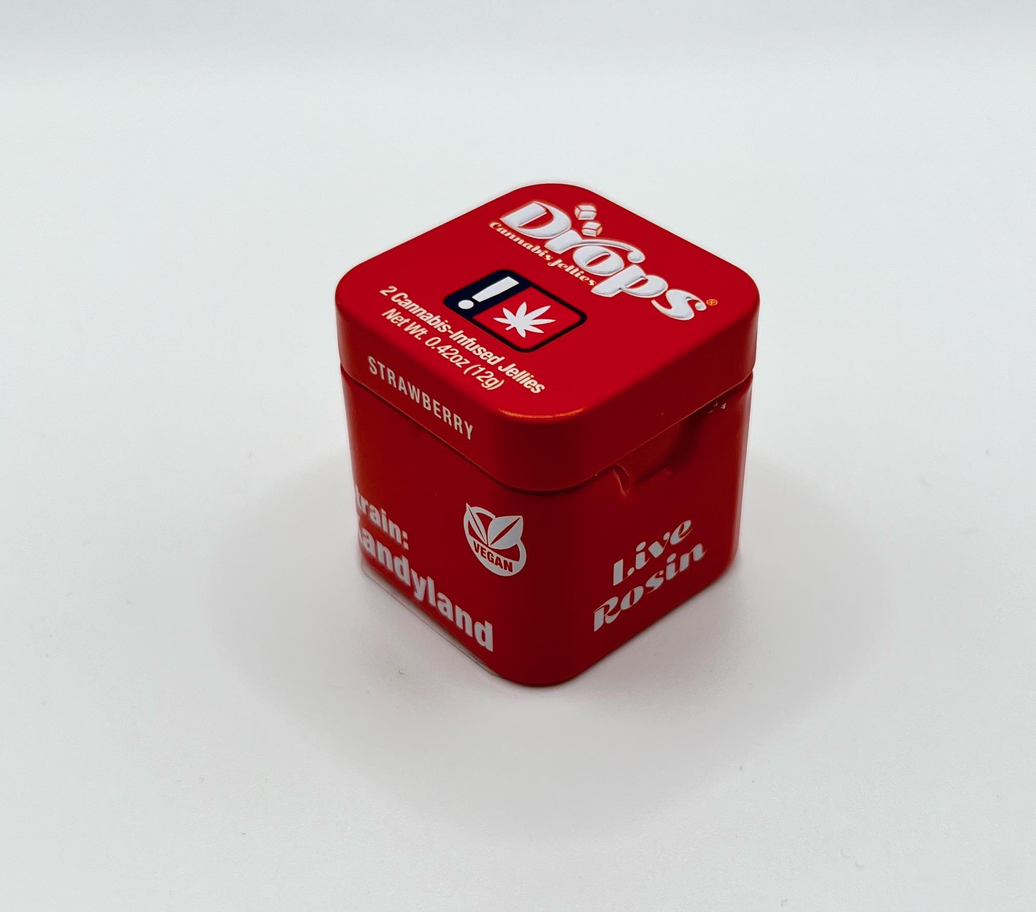 Photograph of product: Drops | Strawberry 1:4 | TH-oui:CBD | 100mg 2-piece Gummy