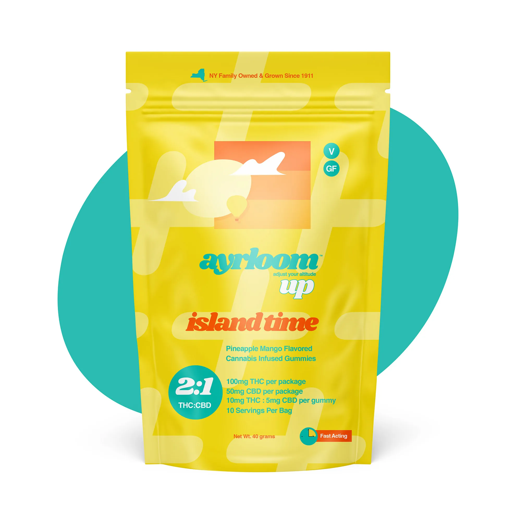 Photograph of product: Ayrloom UP - Island Time - 10ct Gummies