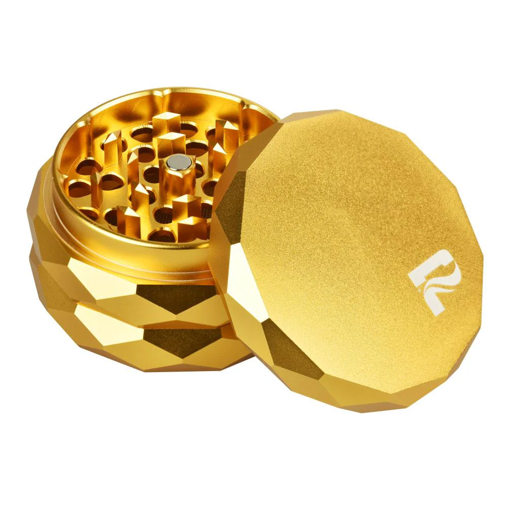 Photograph of product: ACC | Pulsar Diamond Faceted Aluminum Grinder | 2.25" | Gold