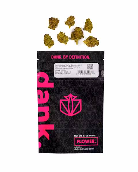 Photograph of product: Dank | Gorilla Cookies | Sungrown Flower | 3.5g