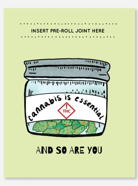 Photograph of product: Essential Oui'd Greeting Card - Pre Roll Card - KushKards