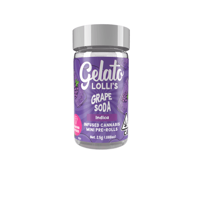 Photograph of product: Lolli's | Grape Soda | .6 x 5 Infused Pre-Roll Pack - 