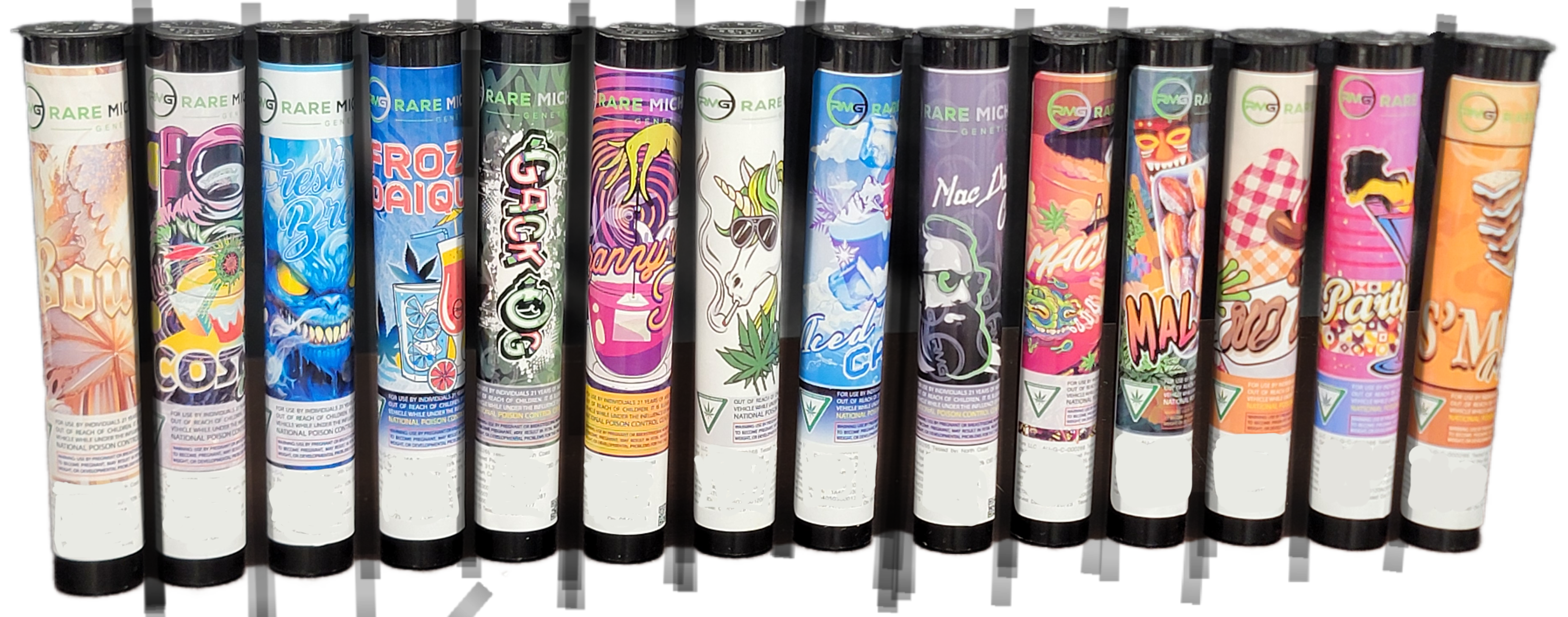 Photograph of product: Rare MI Genetics | Cosmic Cake | Infused Pre-Roll | 1g