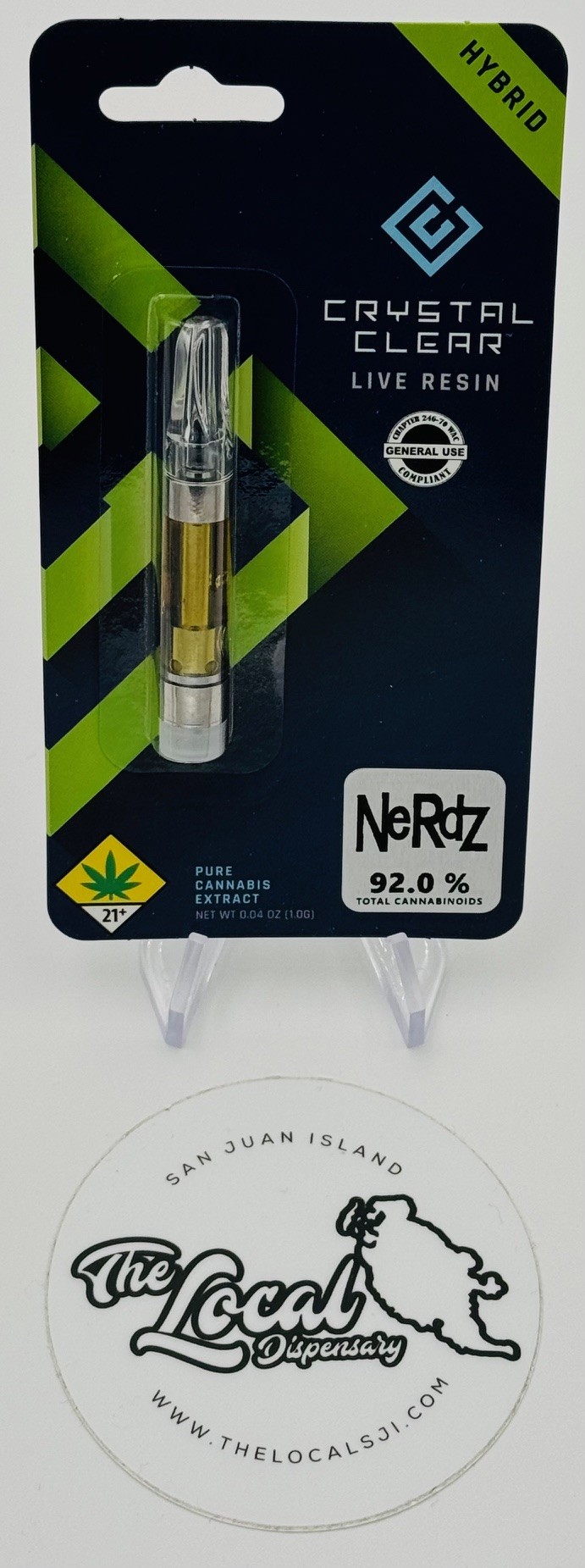 Photograph of product: Nerdz Live Resin Cartridge