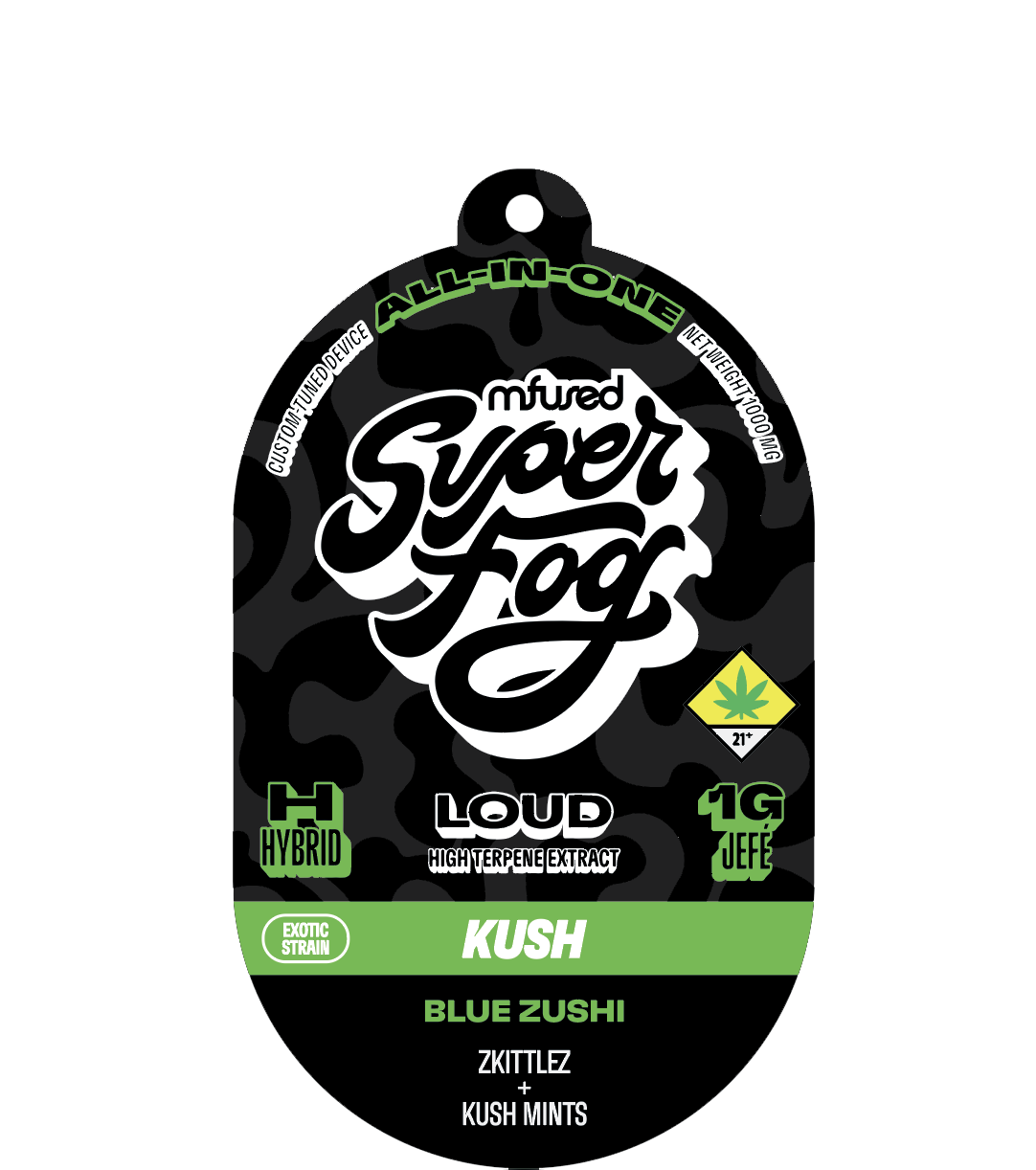 Photograph of product: Blue Zushi Super Fog Loud Disposable | 1g
