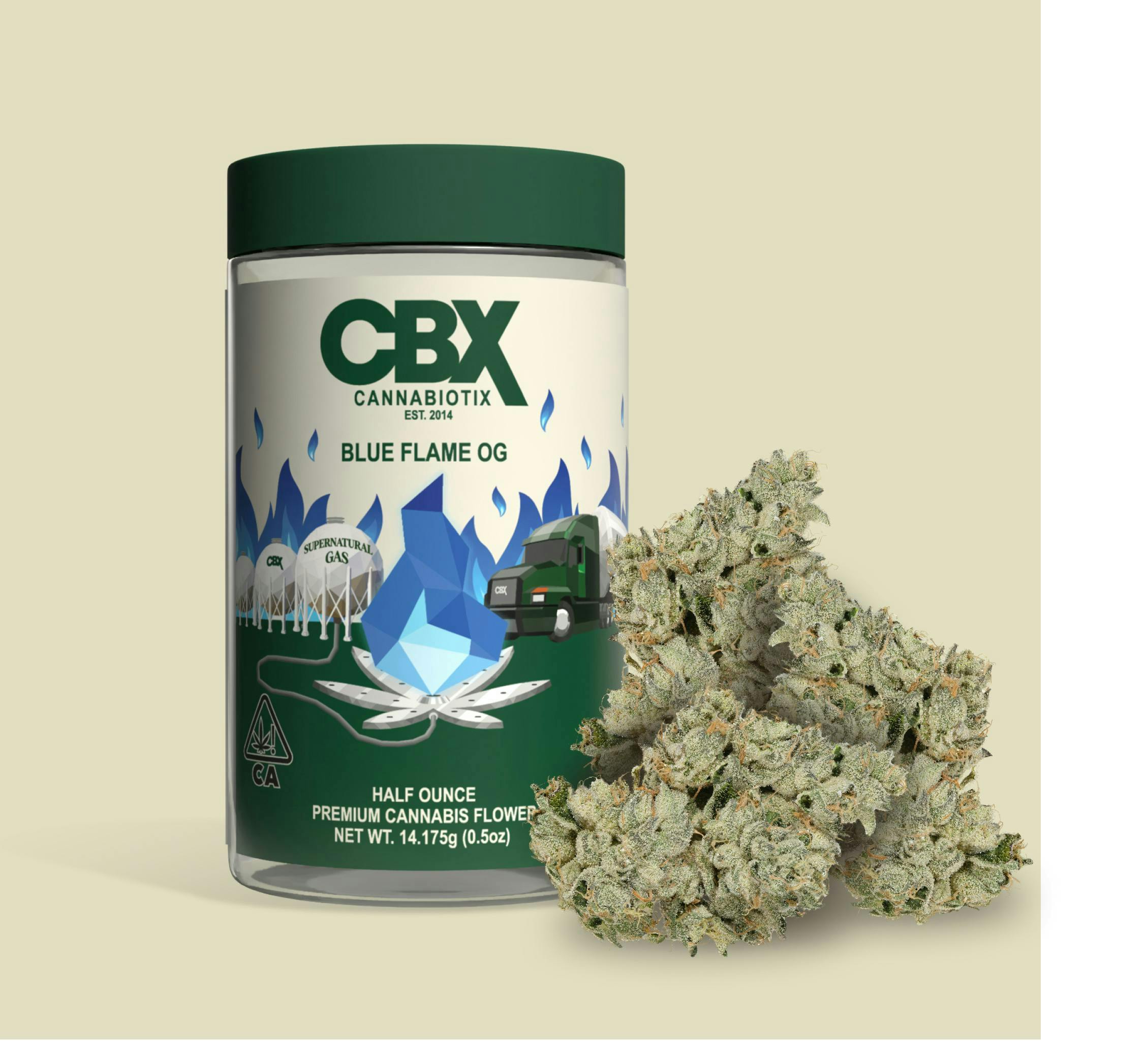Photograph of product: CBX - Blue Flame OG - 14g