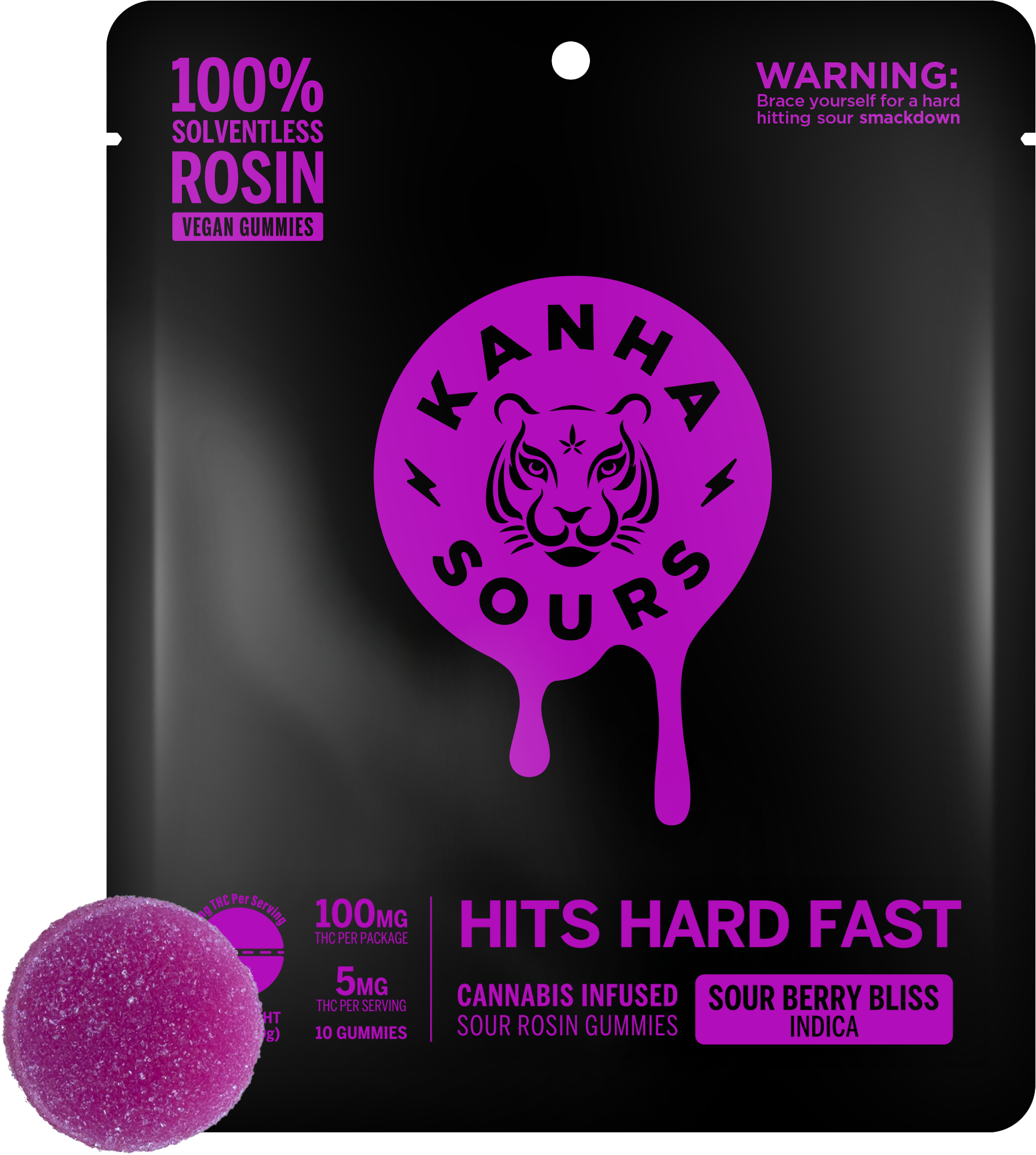 Photograph of product: Sour Berry Bliss Rosin Nano Gummies | 10pk