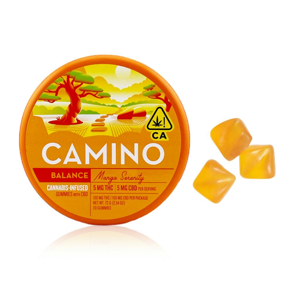 Photograph of product: Camino Mango Serenity 1:1 [H] 100mg Gummies