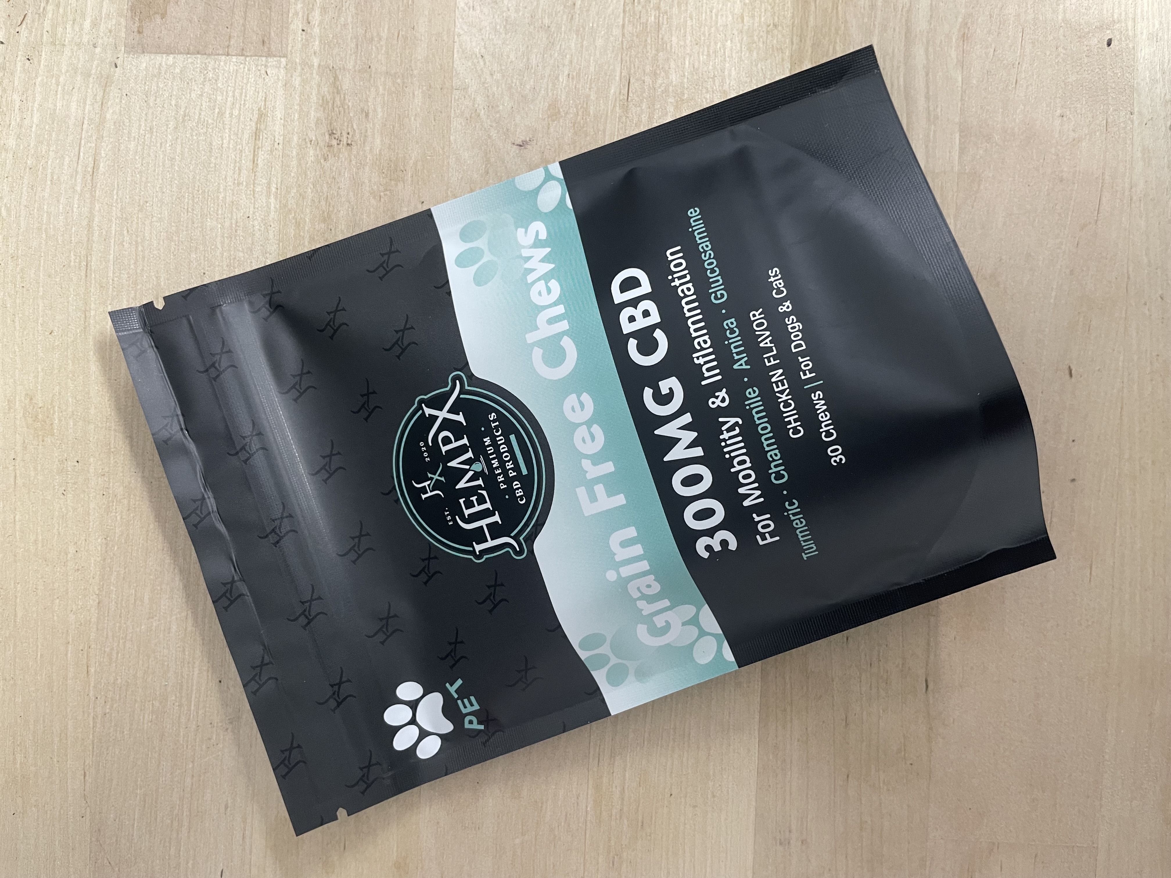 Photograph of product: HempX 300mg CBD Pet Chews 10mg/per