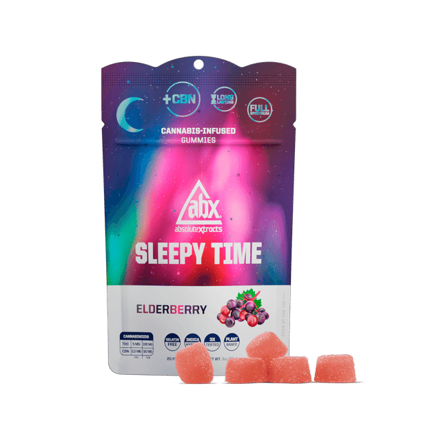 Photograph of product: Abx - Sleepy Time Elderberry 100mg Gummies - 