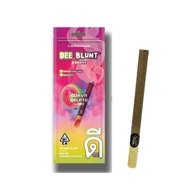 Photograph of product: Dee Thai | Guava Gelato | Infused Blunt Pre-Roll | 2g