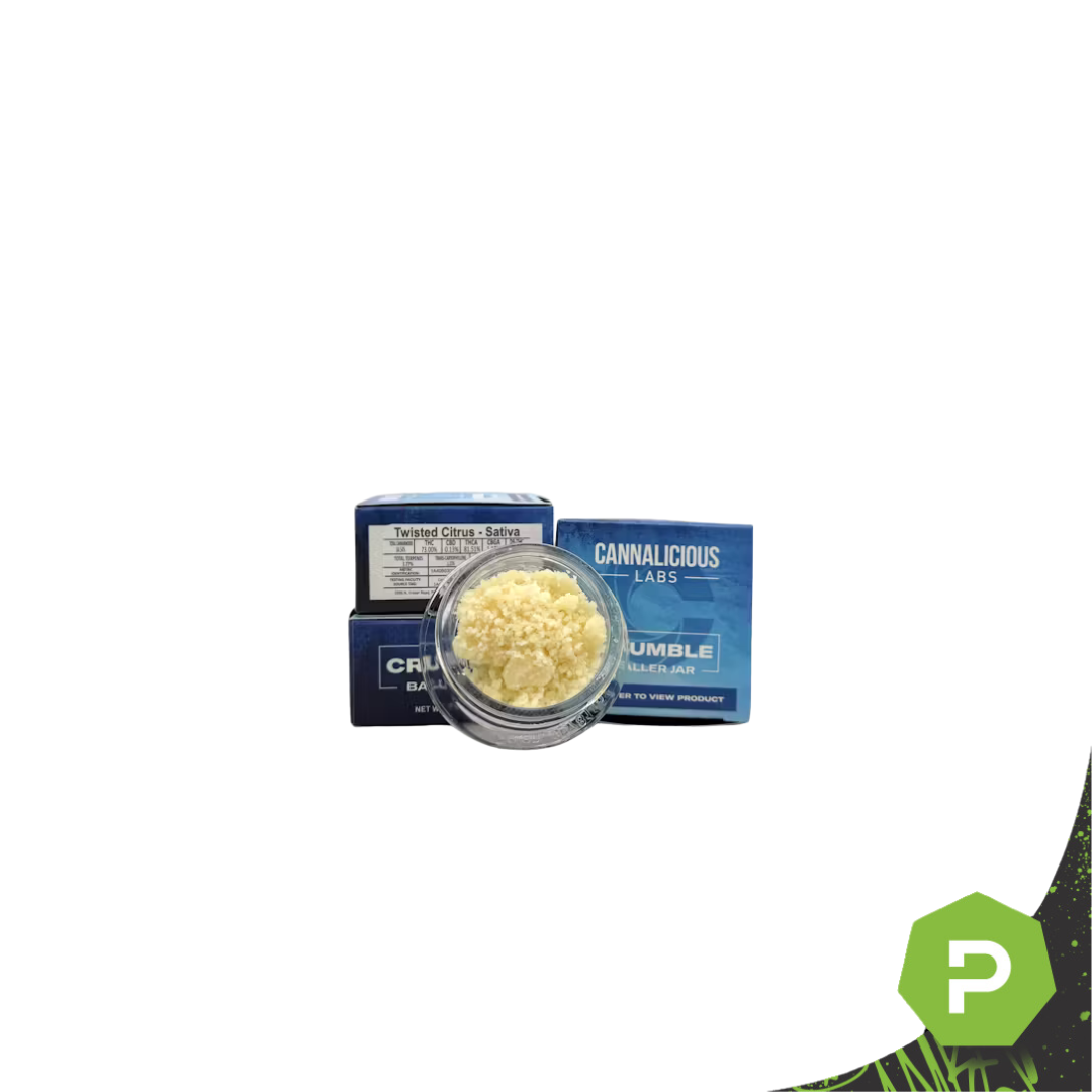 Photograph of product: Cannalicious Crumble Baller Jar | Twisted Citrus