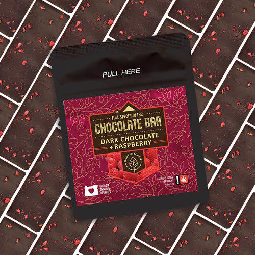 Photograph of product: Hapy Kitchen - Raspberry Dark Chocolate Bar - 100mg
