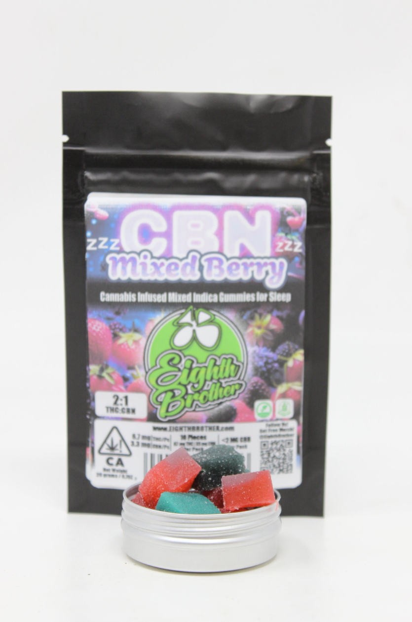 Photograph of product: MIXED BERRY CBN GUMMIES 10 PACK