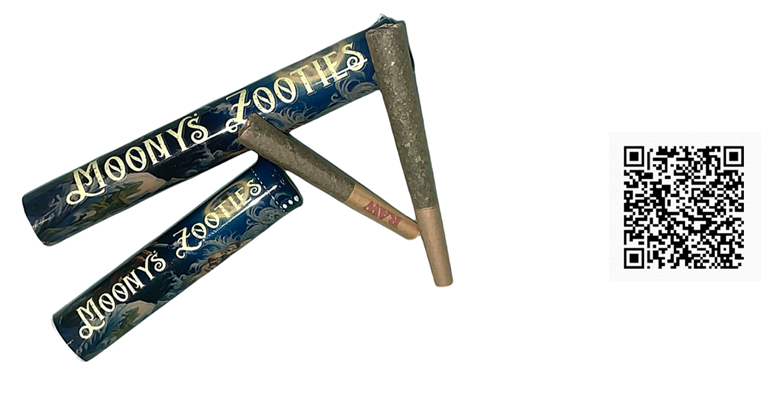 Photograph of product: Moony's Zooties - Preroll 1g - Cake Mintz