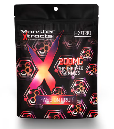 Photograph of product: MONSTER XTRACTS - Passionfruit Gummies 200mg