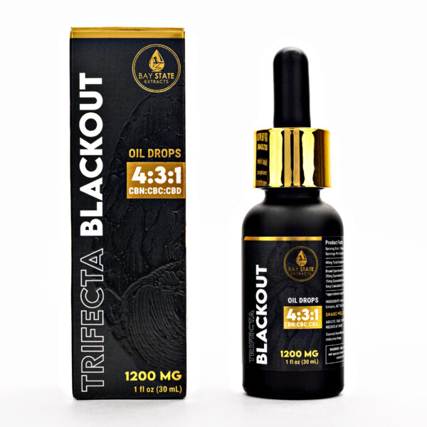 Photograph of product: Blackout 4:3:1 CBN:CBC:CBD Tincture