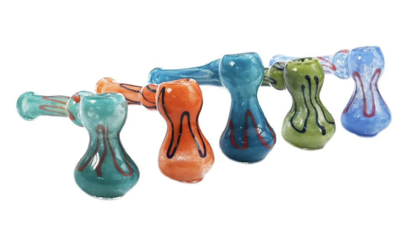 Photograph of product: Colorful 4" Glass Hammer Bubbler
