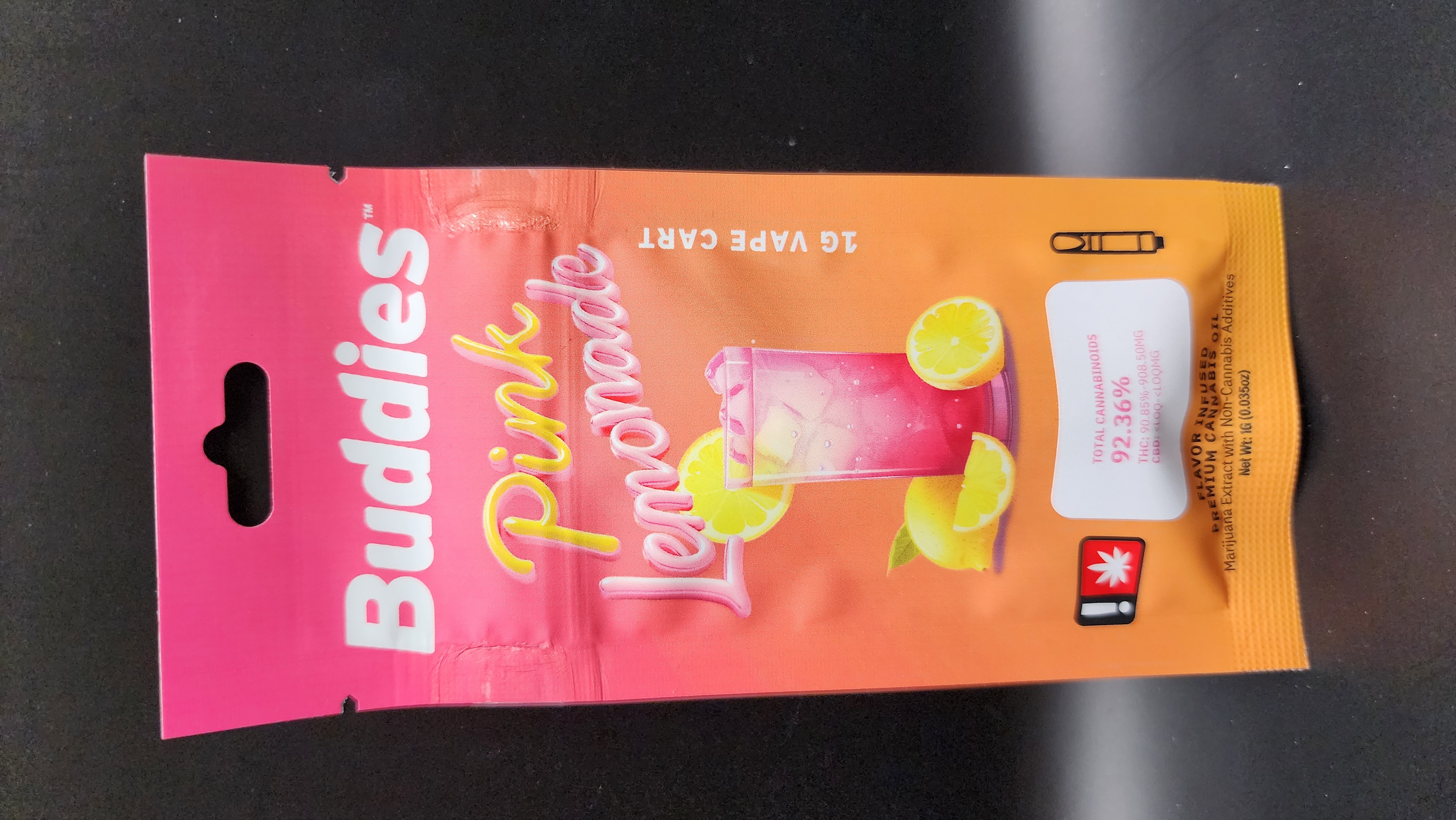 Photograph of product: Pink Lemonade Disposable Pod (Buddies)